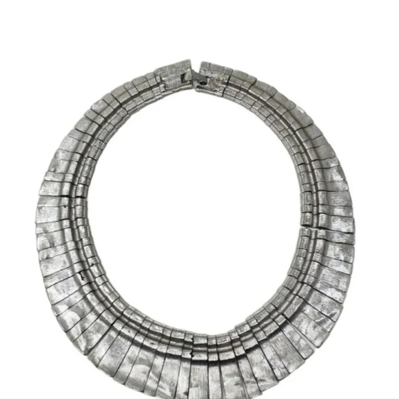 Unsigned Vintage Les Bernard Chunky Egyptian Revival Collar Necklace - Picture 8 of 8